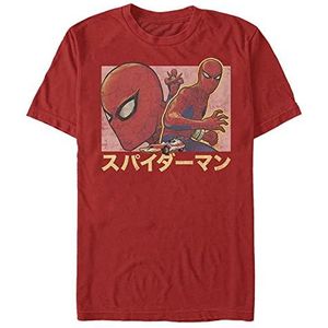 Marvel Spider-man Classic - Spidey Japan Organic T-shirt met korte mouwen, uniseks, Rood