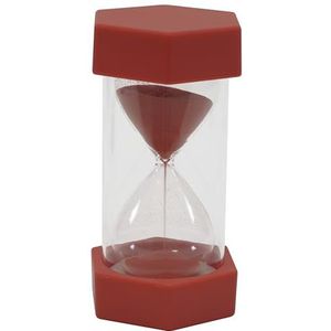 TimeTex Zandloper 12 cm hoog 6,5 cm diameter 5 minuten XL rood