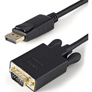 DisplayPort naar VGA-kabel – adapterkabel voor DisplayPort++/1,2 DP, stekker naar VGA-stekker, 91 cm laptop naar videoprojector – 1920 x 1200 – zwart (DP2VGAMM3B)