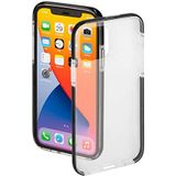 Hama iPhone 12/12 Pro hoes ""Protector"" (transparante iPhone 12/12 Pro hoes van schokbestendig TPU voor valbescherming, waterafstotende bescherming, flexibele bescherming van de mobiele telefoon) zwarte rand