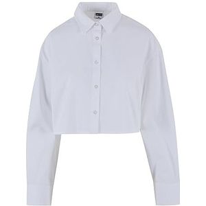 Urban Classics Oversized korte blouse voor dames, damesblouse, Wit