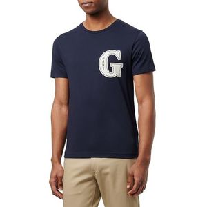 GANT T-shirt G Graphic pour homme, Bleu nuit, XL