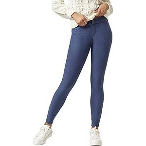 HUE Ultra Soft Fleece Lined Denim Leggings voor dames, Gemiddelde was