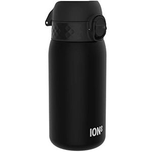 Ion8 Lekvrije waterfles voor kinderen, BPA-vrij, zwart, 350 ml