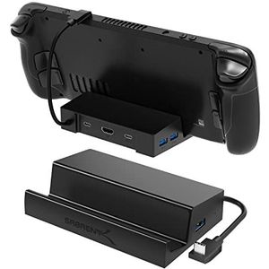 SABRENT Dockingstation compatibel met Steam Deck, 6-in-1 Steam Deck dockingstation met 95 W PD snel opladen, HDMI 4K @60Hz, 3 USB-A poorten en 1 USB-C voor Steam Deck Design [DS-SD6P]