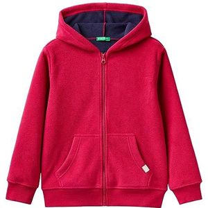 United Colors of Benetton Mesh met capuchon. M/L 3h6rc502l kinderen en tieners hoodie (1 stuk), Magenta Rood 8E8