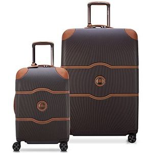 Delsey Trolley-koffer, 61 cm, Chocolade bruin, 2 Piece Set 21/28, Chatelet bagage met zwenkwielen