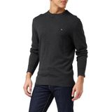 Tommy Hilfiger Pima Org Ctn Cashmere Crew Neck Mw0mw28046 Herentrui, donkergrijs gemêleerd