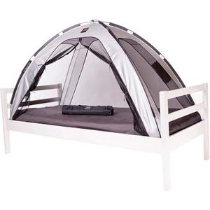 Deryan Bedtent Klamboe - 200x90cm -  Hoogste kwaliteit Muggennet Muskietennet 1mm gaas  - Silver