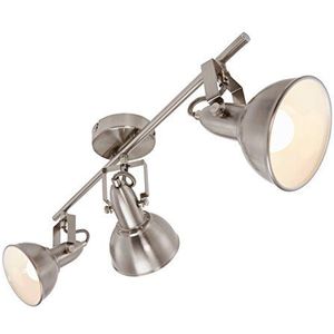 Briloner Leuchten plafondlamp, 3 lampen, draaibaar, metaal E14, 55,4 x 10 x 18,1 cm, wit gesatineerd 2049-032