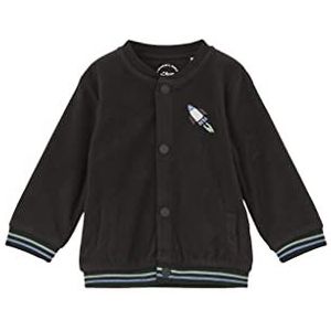 s.Oliver Junior Baby jongens sweatshirt, fleece trui, Grijs/Zwart