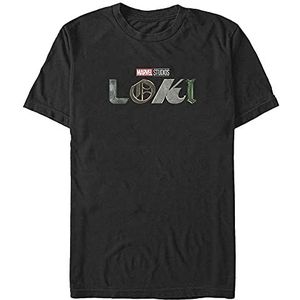 Marvel Loki - T-shirt met korte mouwen en logo Loki Uniseks T-shirt (1 stuk), zwart.