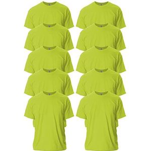 GILDAN T-shirt voor heren (2 stuks), Groen (Safety Green)