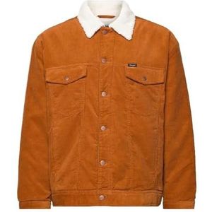 Wrangler Antifit Sherpa Herenjas, Bruin leer.