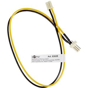 Goobay 93628 elektrische kabel/adapter pc-ventilator, 3-polig op 2-polig, 0,3 m lengte