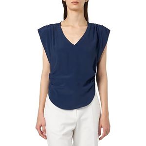 Pinko Melpomene T-shirt Crepe De Chine pour femme, G57_bleu Cérémonie, 40