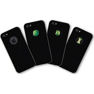 QDOS QD-75100-APP Aangepaste Knoppen Beschermhoes voor Apple iPhone 5/5S Zwart