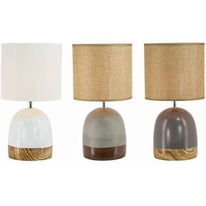 DKD Home Decor 3 stuks polyester lamp cement 22 x 22 x 40 cm