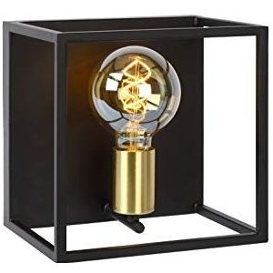 Lucide 00224/01/30 wandlamp, metaal, E27, 40 W, zwart, mat goud