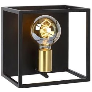 Lucide 00224/01/30 wandlamp, metaal, E27, 40 W, zwart, mat goud