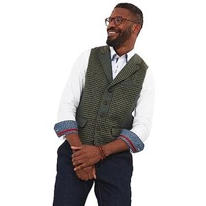 Joe Browns Vest met reversmotief pied-de-poule vest voor heren (1 stuk), Groen