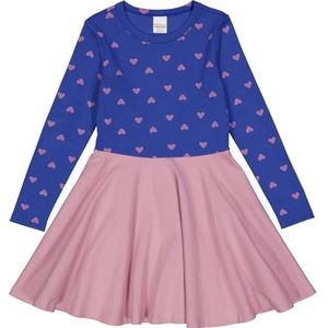 Fred's World by Green Cotton Heart Swing meisjesjurk L/S, Sterrenblauw roze
