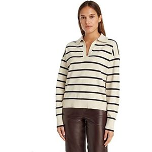 Tommy Hilfiger Damestrui met zachte strepen, Heathered Oatmilk Desert Sky Stripe