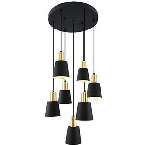 Homemania Petra hanglamp, plafondlamp, zwart, goud, metaal, 45 x 45 x 120 cm, 7 x Max 40 W, E27