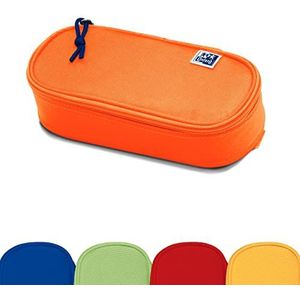 Oxford Etui van duurzaam polyester, ovaal, oranje, 23 x 11 x 6 cm, etui, Oranje, etui