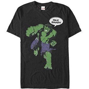 Marvel Unisex Avengers Classic Vintage Smash Organic T-shirt met korte mouwen zwart XL, SCHWARZ