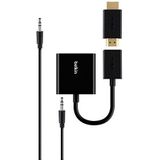 Belkin - Universele VGA-naar-HDMI-adapter met micro-USB-poort - Zwart