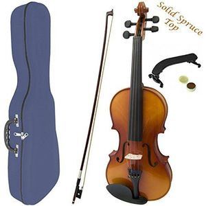 Theodore 4/4 premium viool met luxe etui blauw 4/4 bruin