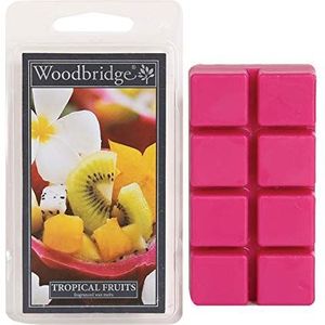 Woodbridge Geurwaxmelts voor je geurlamp - tropische vruchten (68 g) - tropische fruitgeur voor je huis - 8 geurwasblokjes met 10 uur geurduur