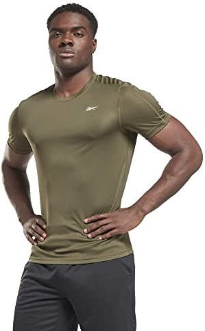Reebok SS TECH TEE ARMGRN Heren Sportshirt - Groen