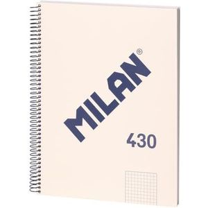 MILAN® Cahier à spirales, papier quadrillé, 80 feuilles A4, série 1918, beige