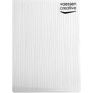 Vaessen creative Embossingplaat, lijnen, 6 x 10,8 x 0,5 cm, 1 stuk, verjaardag, geboorte, kerstkaarten en knutselkaarten van papier, transparant, 14,6 x 10,8 x 0,5