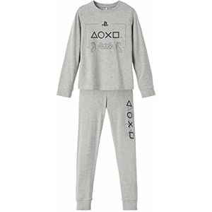 Name It Nkmplaystation Olin Nightset Bfu Pijama Set voor meisjes, grijs.