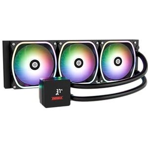 ENERMAX Aquafusion II ELC-AQFS360-SQA Processeur ARGB AIO 360 mm Dual Chamber TDP 370W+ Intel LGA 1851/1700/115x/2066 AMD AM5/AM4 Affichage numérique 3 ventilateurs SquA RGB ADV 120 PWM