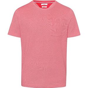 BRAX Style Todd T-shirt piqué ultra léger et facile d'entretien avec poche de poitrine pour homme, Rouge (pastèque), XXL