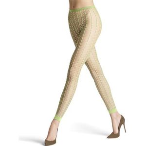 FALKE Paradise Net W Le Transparents Fantaisie 1 Paire, Leggings Femme, Vert Lemon 7498, L, Vert Lemon 7498, L