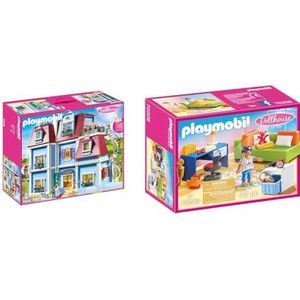 Playmobil - Groot Modern Huis - 70205, 6, Kleurrijk & Kinderkamer met Slaapbank - 70209