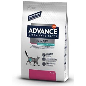 ADVANCE Veterinary Diets Urinary Sterilized Low Calorie Droogvoer voor katten, gesteriliseerd met urineproblemen, 7,5 kg