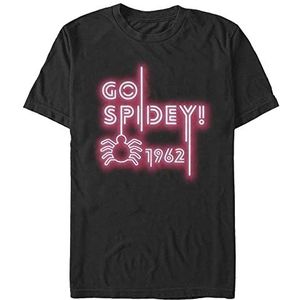 Marvel Spider-man Classic Go Spidey Organic T-shirt à manches courtes Unisexe, Noir, S