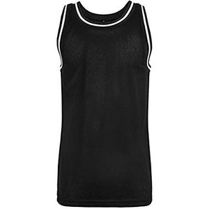 Build Your Brand Mesh tanktop voor heren, Wit.