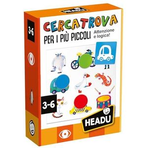 Headu Het zoeken naar kinderen, het aandachtsspel en logisch voor de kleintjes It56260 educatief spel voor kinderen, 3-6 jaar, gemaakt in Italië