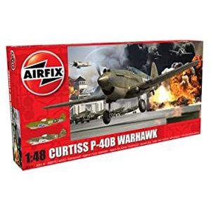 Airfix Curtiss P-40B Warhawk - A05130A - Kunststof vliegtuigmodelbouwset voor volwassenen en kinderen vanaf 8 jaar - inclusief spanen en stickers - schaalmodel
