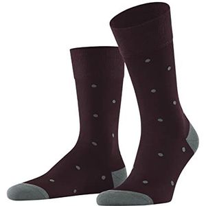 FALKE Sokken met stippen, katoen, zwart, grijs, vele meer kleuren, versterkte sokken voor heren, met ademend stippenpatroon en dun, 1 paar, rood (Barolo 8597), 39-42 EU, rood (Barolo 8597)