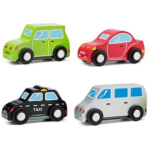 New Classic Toys Houten Voertuigen Set - 4 auto's