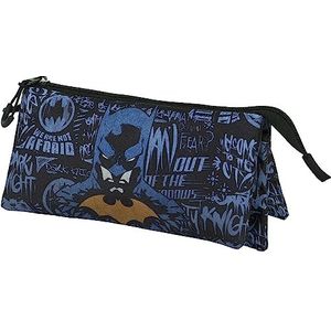 Batman Wayne-2.0 Fan drievoudig etui blauw, blauw, één maat, Wayne 2.0 Fan drievoudig etui, Blauw, Wayne 2.0 Fan drievoudig etui