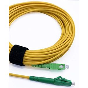 Elfcam Glasvezelkabel SC/APC naar LC/APC Singlemode Simplex, 9/125 μm LSZH Optische Jumperband (25 m)